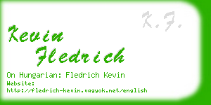 kevin fledrich business card
